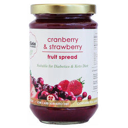 Fresh Max Cranberry & Strawberry SuperKeto Jam Diabetes/Diet NO SUGAR NO PECTINE 330 ML